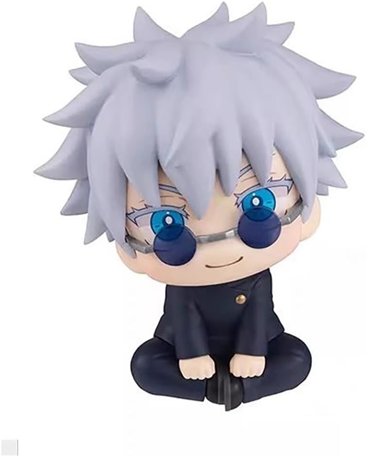 Desktop Decorative Ornaments, Jujutsu Kaisen Anime Ornaments, Geto Suguru Figurines, Looking Up, Sitting in the Palm, Anime Ornament Models, Cake Decorations (Satoru Gojo in Color Box)