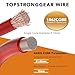 TOPSTRONGGEAR 4 Gauge 25ft Black and 25ft Red Power/Ground Wire-Copper Clad Aluminum CCA-True 4 AWG-True Spec and Soft Touch Cable
