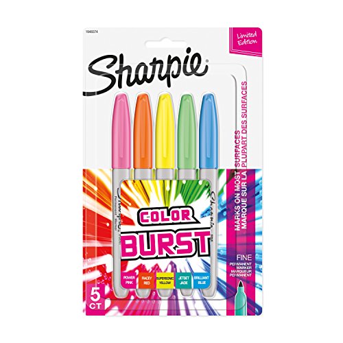 SHARPIE Color Burst Permanent Markers, Fine Point