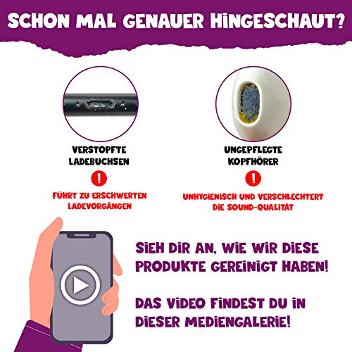 STIKKI® Reinigungsknete für Handy, Smartphone, Kopfhörer UVM. – Professionelles Reinigungsset inkl. Multifunktionsbürsten - Image 3
