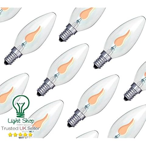 3W Clear Flicker Flame Candle Bulbs SES Pack of 5 Cover