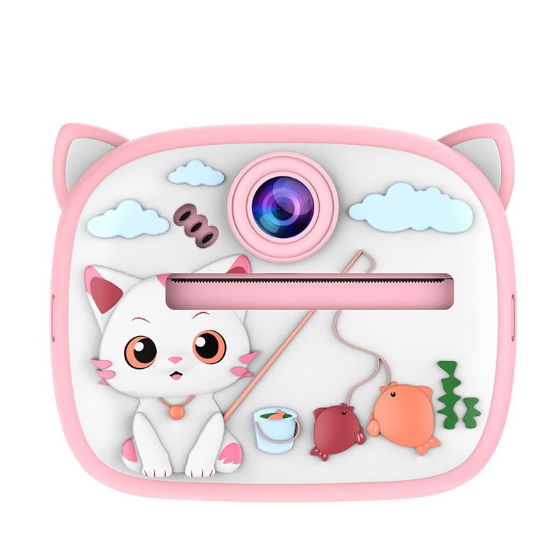 Drumstone (𝗦𝗽𝗲𝗰𝗶𝗮𝗹 𝟭𝟬 𝗬𝗲𝗮𝗿𝘀 𝗪𝗮𝗿𝗿𝗮𝗻𝘁𝘆) Adorable Animal Instant Print Camera for Kids, 1080p HD Dual Lens Selfie Camcorder with 2.4” Screen, Thermal Zero-Ink Picture Printing-image-49