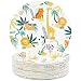 Blue Panda Jungle Safari Animals Party Paper Plates (9 in, 80 Pack)