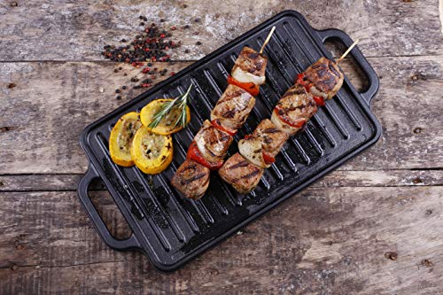 Victoria Rectangular Cast Iron Griddle Grill - Image 2