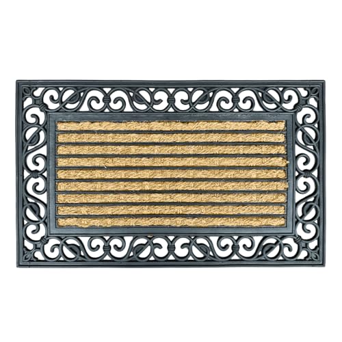 LSC Nexa Outdoor Door Mat Heavy Duty Front Porch Mat with Rubber Backing Dirt & Grass Scraper for Entrance Patio and Home Use. (45 x 75 cm pack of 1)