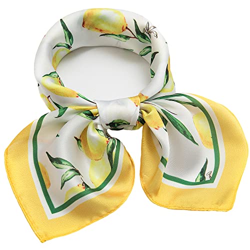 Silk Like Scarf Small Square Handkerchief Satin Ribbon Neck Scarfs for Women