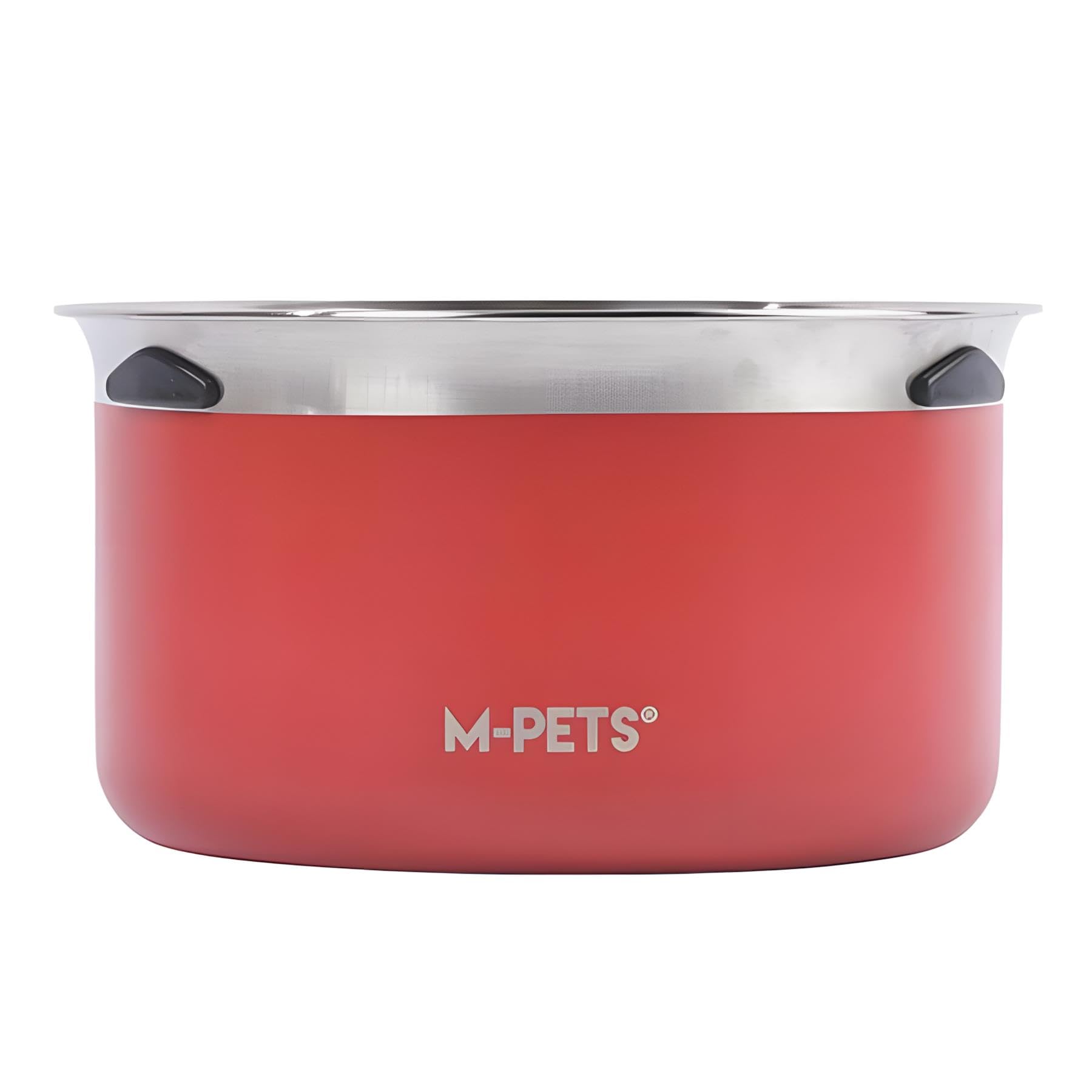 M-Pets Splash Control Metal Su Kabı 3,7L Kırmızı
