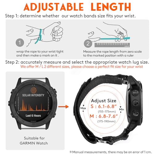 HEMSUT Correa Deportiva de Nylon 20mm para Garmin miniatura 3