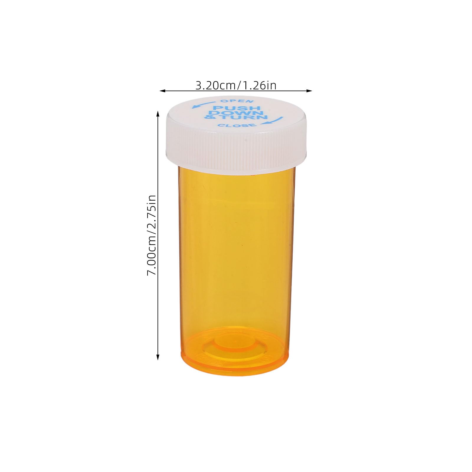 Set 25 Flaconi per Medicinali Portatili 8 Drams Contenitori Protettivi in Pp Organizer da Viaggio per Pillole e Integratori