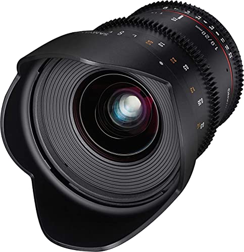 Samyang 20/1,9 obiektyw wideo DSLR Nikon F ręczny obiektyw wideo 0,8 wieniec zębaty Gear, obiektyw szerokokątny czarny