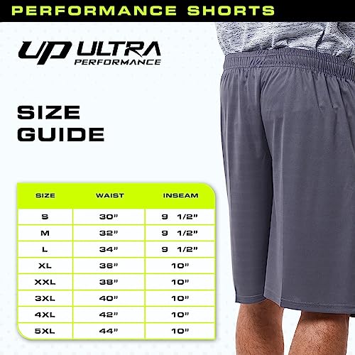 Ultra Performance Mens 5 Pack Athletic Running Shorts, Basketball Gym Workout Shorts For Men With Zippered Pockets #TOP6