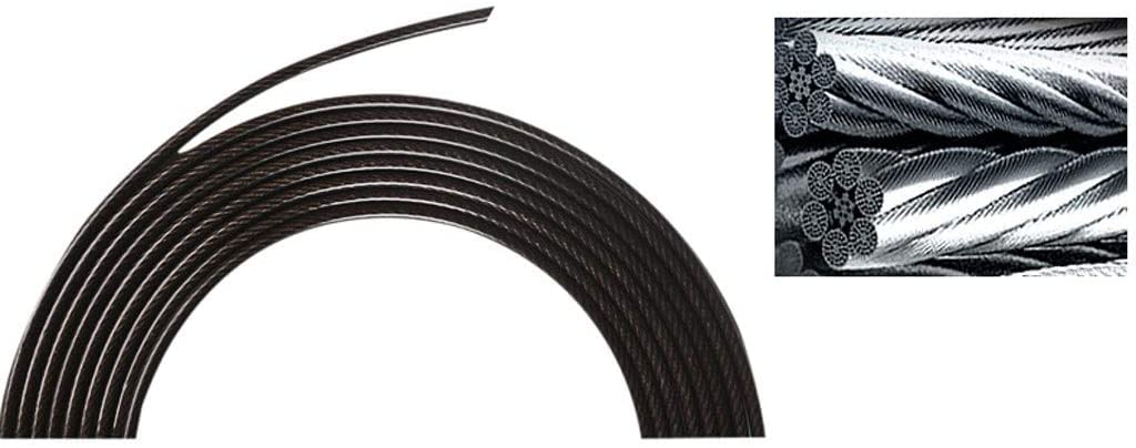 Cuerda for saltar de alambre acero recubierto PVC con mango ABS