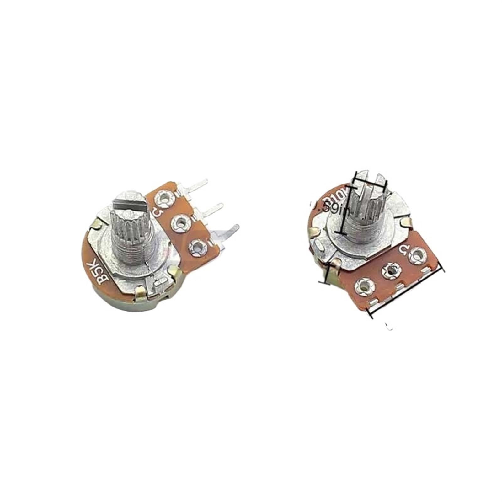 10 Uds WH148 3PIN B 1K 2K 5K 10K 20K 50K 100K 250K 500K 1M potenciómetro único L15(Size:100K Ohm)