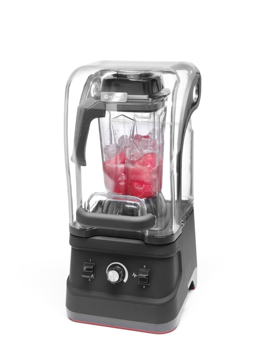 HENDI Blender ręczny bez BPA, z osłoną ochrony hałasu, odporny na temperaturę od -40°C do 90°C, desery smoothie, 252 x 258 x wys. 547 mm, Tritan, stal nierdzewna, ABS, PC