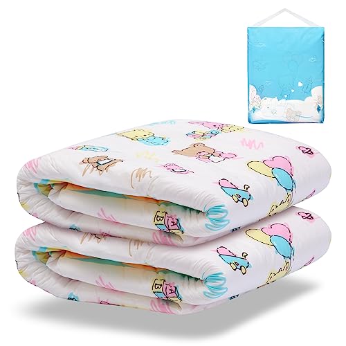 Image of Littleforbig Adult Printed Diaper 2 Pieces - Baby Cuties (X-Large 48 inch-56 inch)