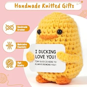 MBL Gifts for Girlfriend Her Him - Handmade Funny Small Cute Crochet Duck for Fiance Couple Women Wife Husband Him Boyfriend Birthday Easter Stocking Stuffers MBL Gifts for Girlfriend Her Him Handmade Funny Small Cute Crochet Duck for Fiance Couple Women Wife Husband Him Boyfriend Birthday Easter Stocking Stuffers