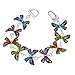 Silvertone Multi Color Butterfly Magnetic Closure Bracelet