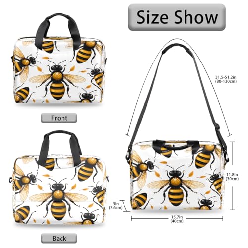 Maletín para portátil con patrón Animal Bee, 13-16 pulg miniatura 6