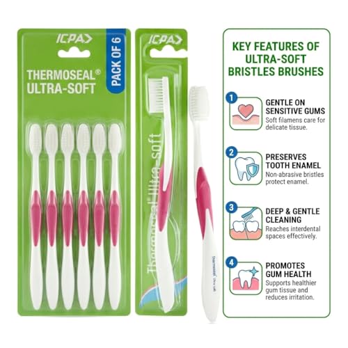 Image of ICPA Thermoseal Ultra-Soft ToothBrush | Gentle bristles for Sensitive teeth | Deep Cleaning Tooth Brush | (Pack of 6)