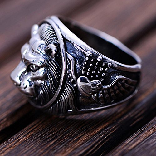 Jadeangel Sterling Silver Lion Men Thailand Vintage Silver Ring (11) #TOP3