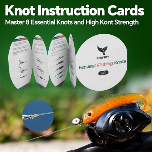Image of Monofilament Fishing Line with Knot Guide Card, Tangle-Free Snap Ring for No More Mess, Low Memory Smooth Casting Nylon Mono String, 15 /20 /30 /50 /80LB, 220-1050 Yards