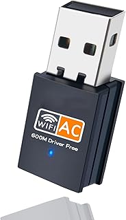 USB WiFi Adapter, XRR 600Mbps Mini WiFi Dongle Adapter Dual Band 5G/2.4G Wireless Network Adapter for Laptop/Desktop/PC, WiFi Receiver Support Windows 7/8/10 and Mac