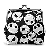 Printed Coin Purse Vintage Pouch Buckle Clutch Bag Kiss-Lock Change Purse Floral Clasp Closure Walle