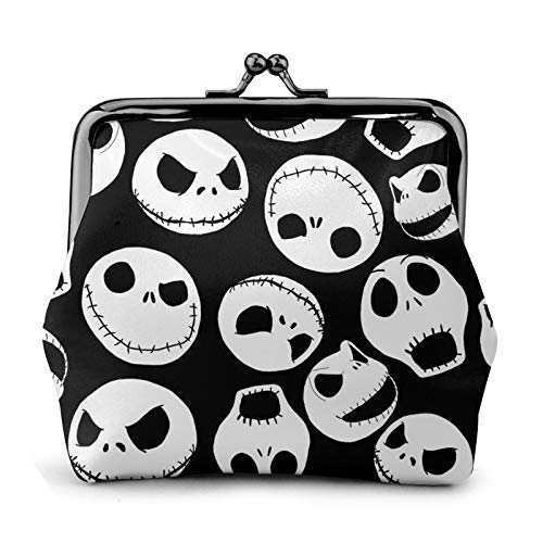 Printed Coin Purse Vintage Pouch Buckle Clutch Bag Kiss-Lock Change Purse Floral Clasp Closure Wallets For Women Girl… (Jack Skellington) #TOP25
