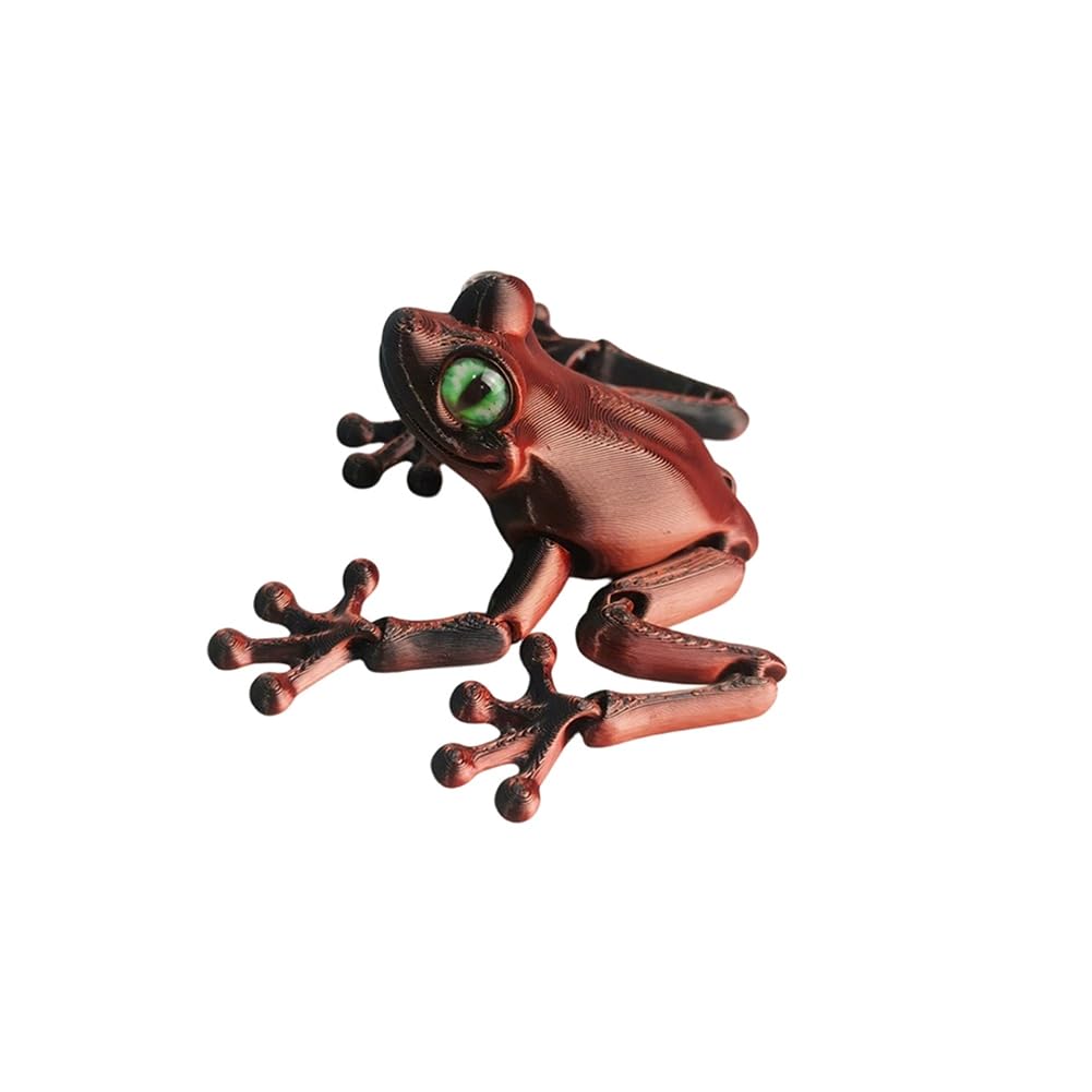 Jnchdghwa For Gifts for Home Decor 3D Printed Simulated Frog Movable Animal Figurines Toys Desktop Ornament 3D Printed Toys B