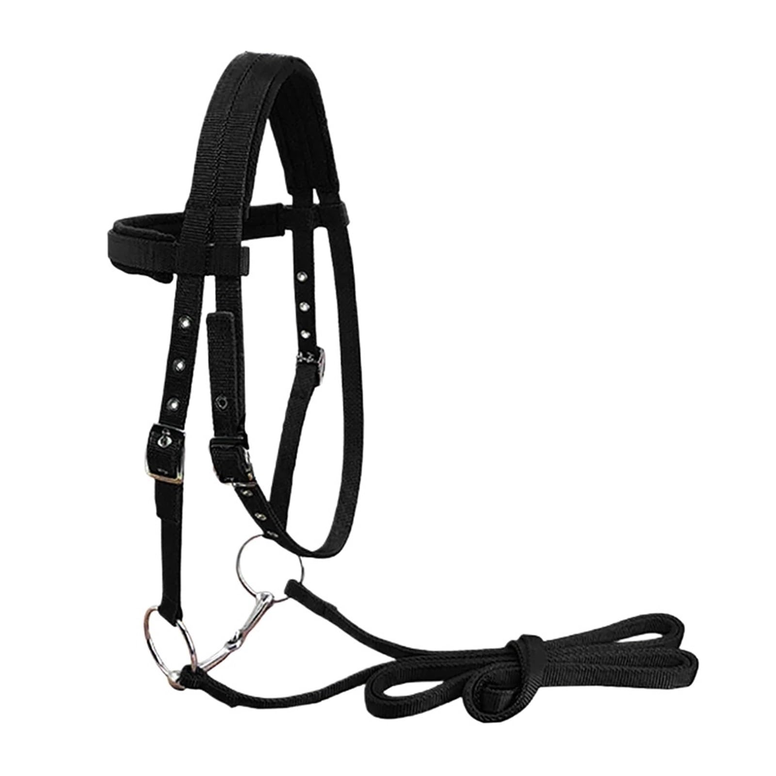 Pferde Zügel Robustes Pferdezaumzeug, Pferdezügel-Kopfstück, 20 mm PP-Gurtband, verdicktes Halfter, Reitausrüstung for das Reittraining im Freien