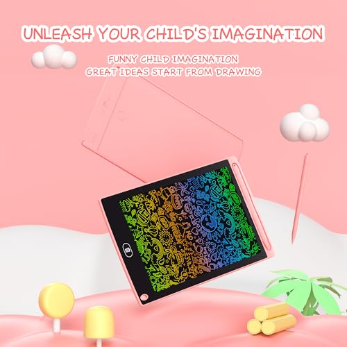 LCD Writing Tablet for Kids - 10 Pack 8.5 Inch Doodle Board Erasable Electronic Painting Drawing Pads Learning Toy Gifts for Christmas Birthday School Age 3-8 (Blue, Red, Green, Pink, Black)