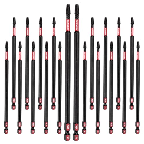 GEINXURN Impact Tough #2 Square 6 in. Power Driver Bits,20Pa