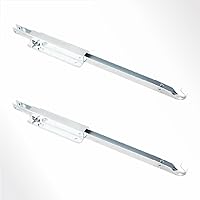 Vista 1 de POWERTEC Soportes de mesa Drop Leaf – Juego de 2, soporte de mesa de metal plateado, soporte fuerte y estable, soporta 50 libras cada uno, acero