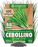 ZenGreens® - Semillas de cebollino ecológicas - Semillas de hierbas para cultivar fácilmente en el jardín, balcón o cocina - ideal para principiantes