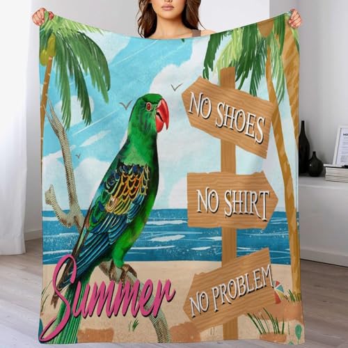 Couverture douce et pelucheuse perroquet coloré pour vos soirées cocooning - 7
