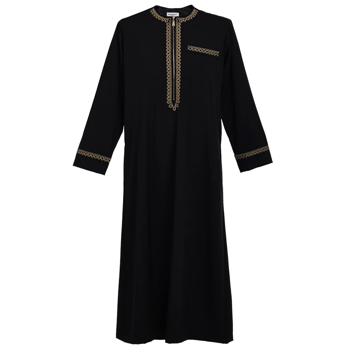 CAMDOM Naher Osten Arabische Herren Roben Muslimische Kaftan Kleidung V-Ausschnitt Thobe Arabisch Muslim Freizeitkleidung