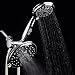 Hydroluxe 30-Setting Ultra-Luxury 6 inch Rainfall Shower Head & Handheld 3-way Combo with Water Saving Pause Switch and Stainless Steel Hose/Enjoy Separately or Together! Premium All Chrome Finish
