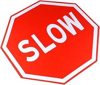 BETOOKY 1Pc Sinais De Metal Sinal De Semáforo Porta Sinal Lento Café Sinal Lento Sinal De Rua Lento Sinal De Segurança Sinal De Trânsito Lento O Sinal Sinalização Play Armário De Metal