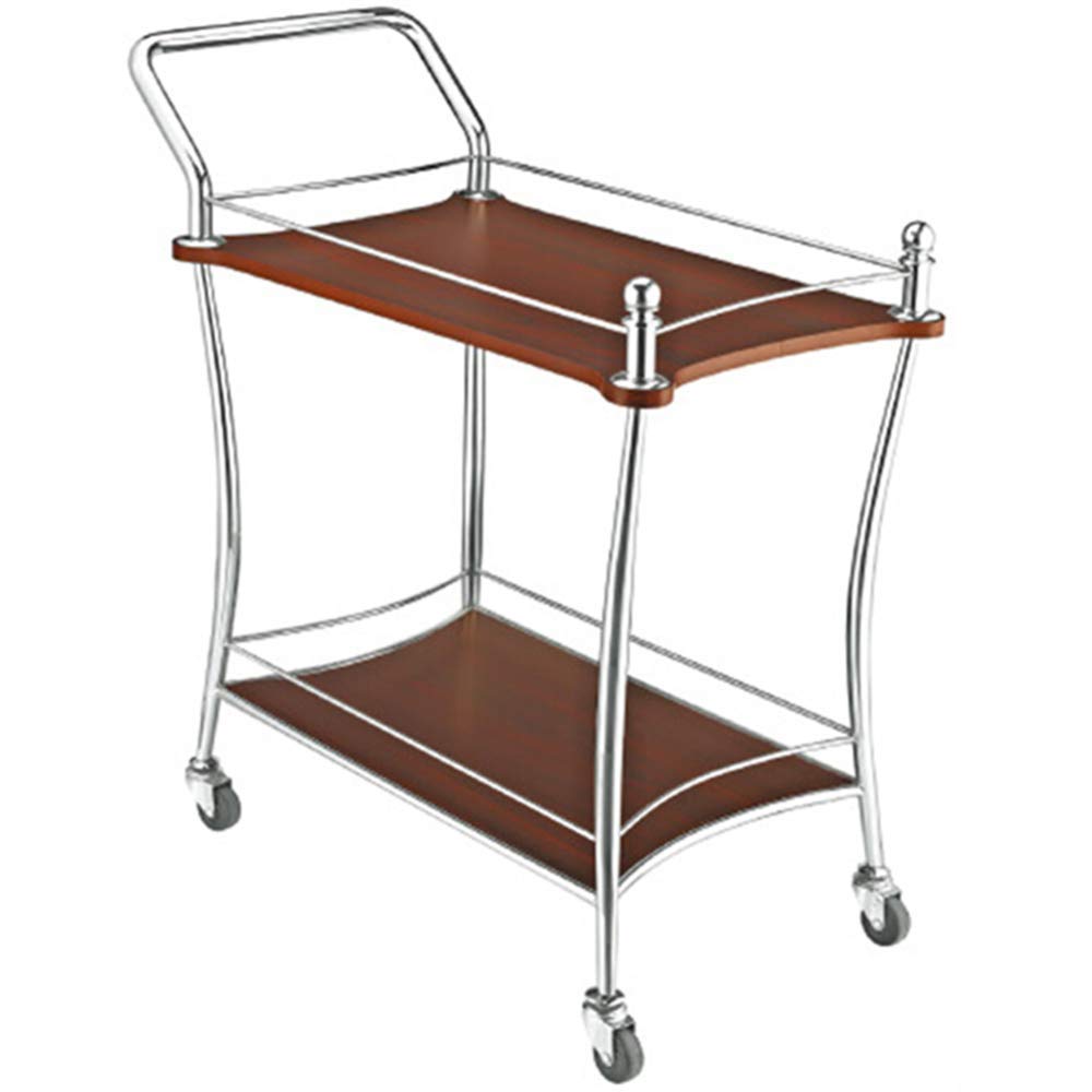 Carrito de vino de dos pisos para servicio de habitaciones de hotel