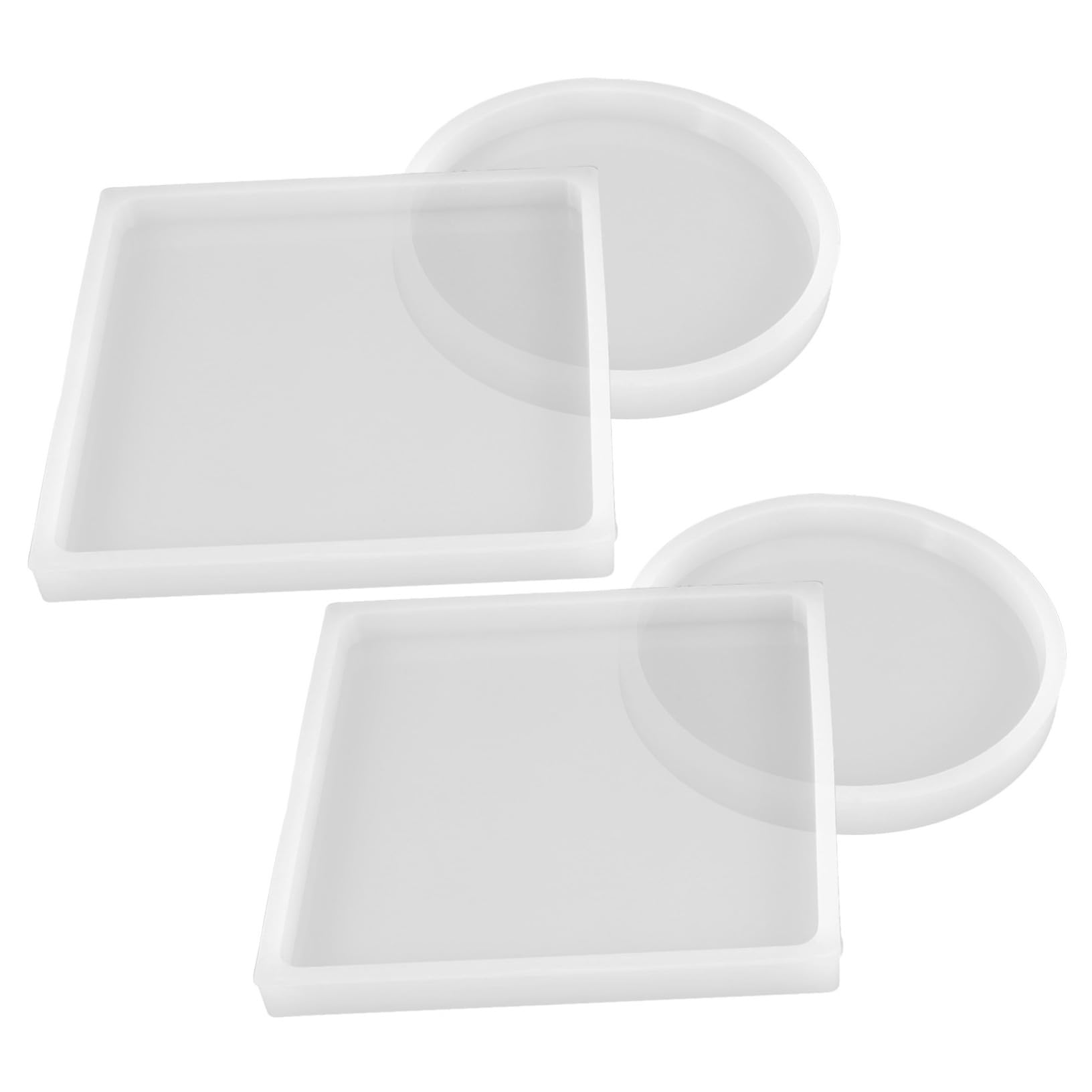 ARTIBETTER 5 Sätze Harz Coaster Formen Handwerk Untersetzer Formen Cup-pad-form Silikon -untersetzerform Silikonformen Silikon-untersetzerform Tassenform Epoxidformen Kieselgel 4 Stücke * 5