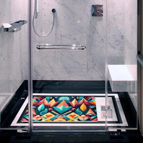 Tapis de bain séchage rapide antidérapant et drainant pour douche - 7