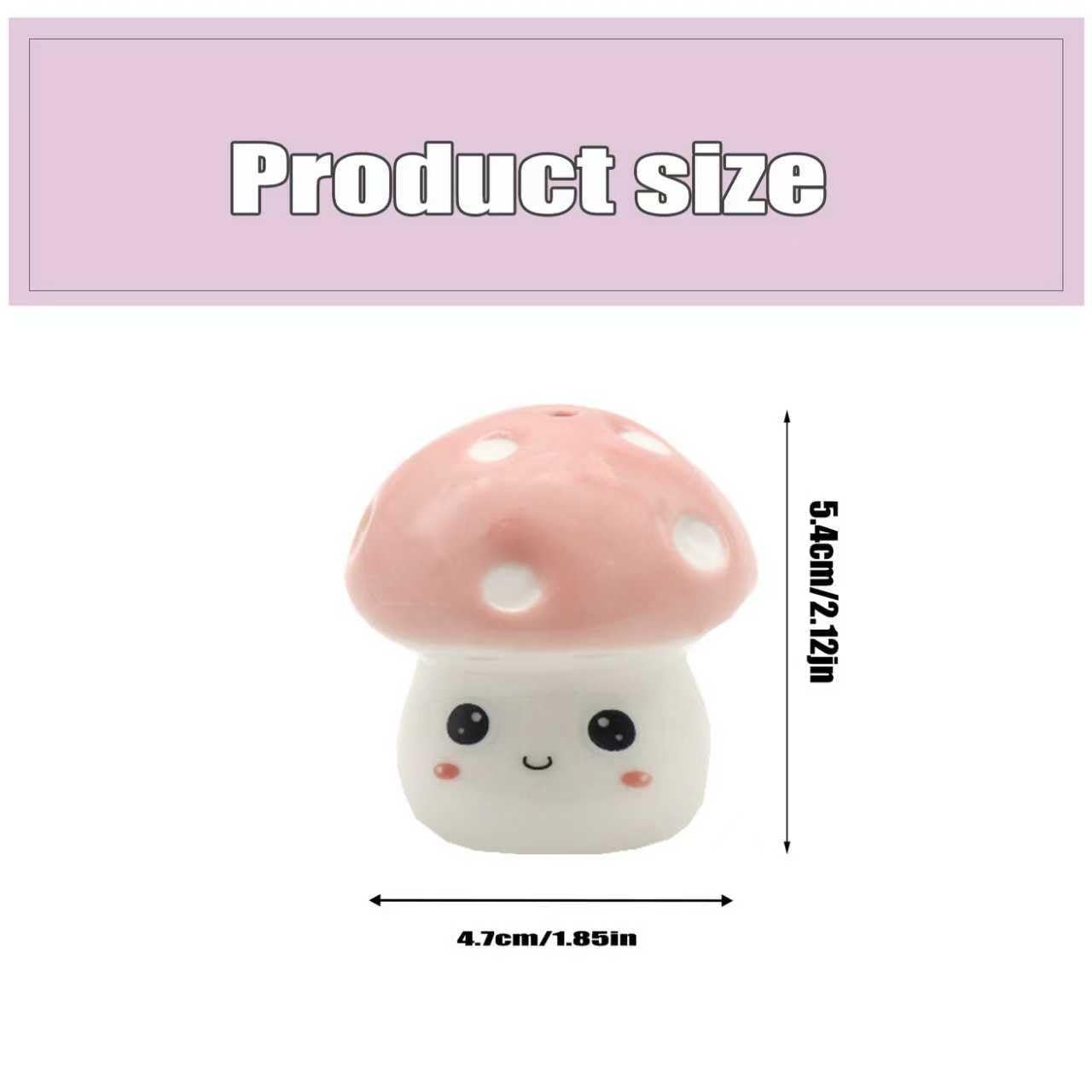 2 Pcs Ceramic Mushroom Toilet Floor Bolt Caps, Cute Animal Toilet Bolt Covers Decorative,Toilet Bolt Cover for Bottom, Decorative Bathroom Toilet Bolt Easy Installation (Mushroom-Orange)