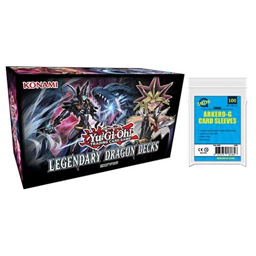 YuGiOh! Legendary Dragon Decks 3 - LEDD | DEUTSCH | Yu-Gi-Oh! Karten NEU | + Arkero-G 100 Small Soft Sleeves japanische Kartenhüllen