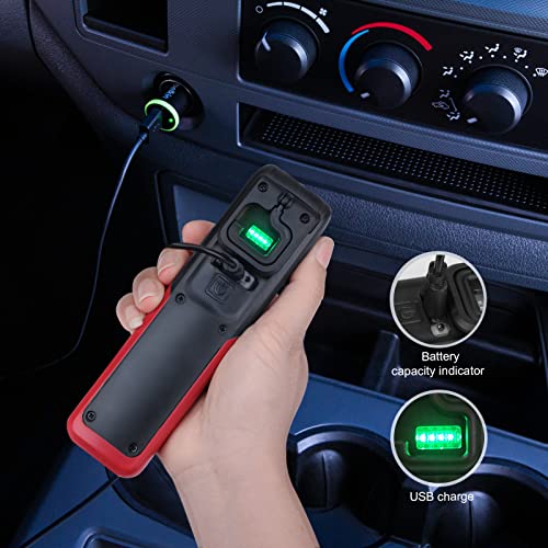 Linternas para Trabajo, Eletorot Linterna Taller LED Recargable Luz de Emergencia LED 3W COB Lámparas de Inspección con Base Magnética y Gancho para Corte de Energía, Emergencia, Taller Mecanico