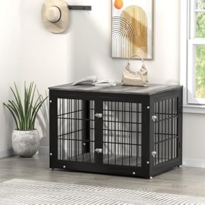 Heavy-Duty-Dog-Crate-Furniture-for-Large-and-Medium-Dogs-Decorative-Pet-House-End-Table-Wooden-Cage-Kennel-Furniture-Indoor-Gray - Cucciolini Doodles   Heavy-Duty-Dog-Crate-Furniture-for-Large-and-Medium-Dogs-Decorative-Pet-House-End-Table-Wooden-Cage-Kennel-Furniture-Indoor-Gray