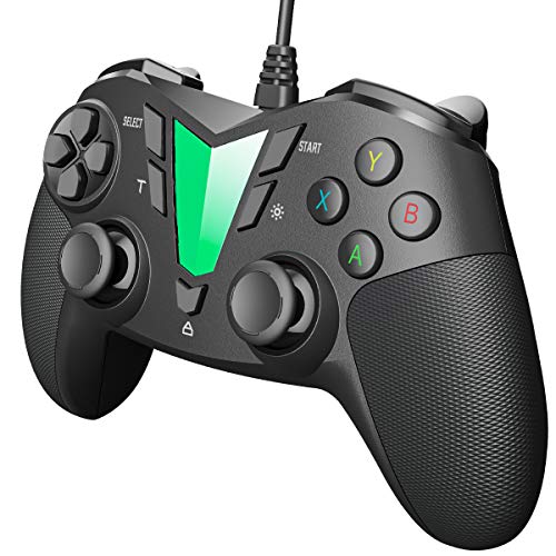 IFYOO V911 Controlador de juegos de PC con cable USB Gamepad Joystick para computadora y portátil y portátil (Windows 10/8/7/XP, Steam), Android y PS3, cable USB 3M - negro Cover