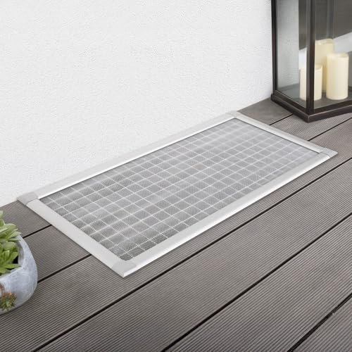 empasa Lichtschachtabdeckung Kellerschachtabdeckung mit Alu-Rahmen Profi begehbar für Kellerschacht und Lichtschacht Selbstbausatz kürzbar Größe:60 x 115 Anzahl:1 Stück