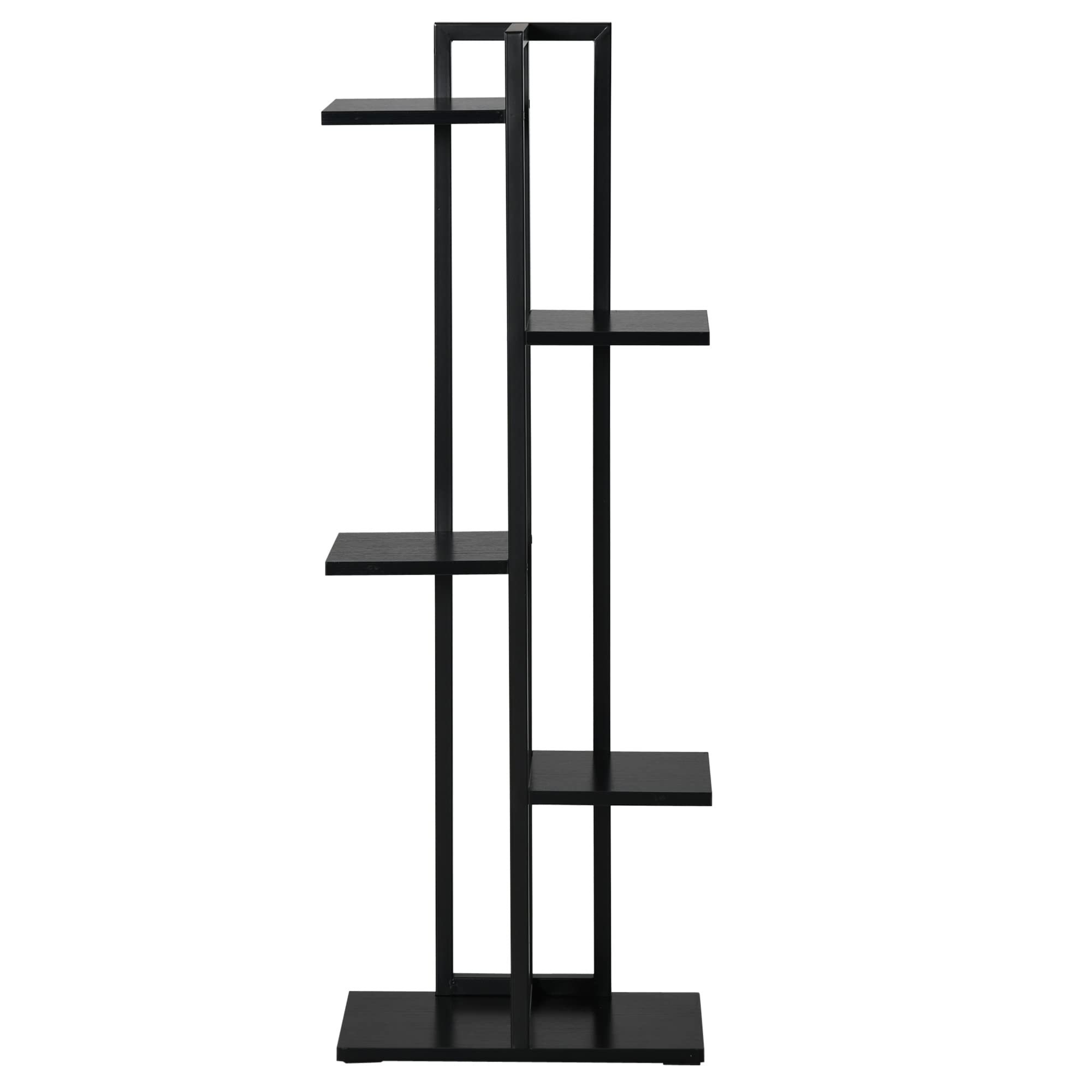 Outsunny Étagère à Fleurs en Acier 5 Niveaux, Intérieur et Extérieur, Support de Plantes, Étagère à Plantes pour Jardin, Balcon, Salon, Chambre, 40 x 22 x 113 cm, Noir
