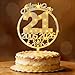 Tortendeko 21 Geburtstag Frau Mann, Seutgjie 21. Geburtstag Cake Topper Holz mit LED Lichterkette 2005 bis 2026 Kuchen Deko