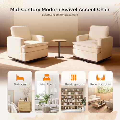 Sillón Plegable Chenille Beige miniatura 7